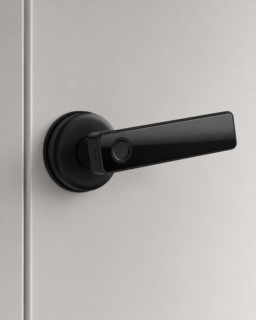 מנעול SafeKey Pro על דלת בהירה